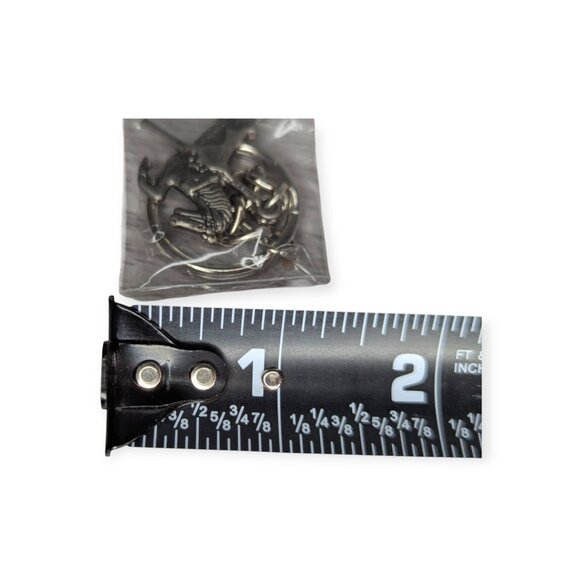 Silver Tone Carousel Horse Key Chain or Bag Charm 2" NWT - Picture 5 of 5